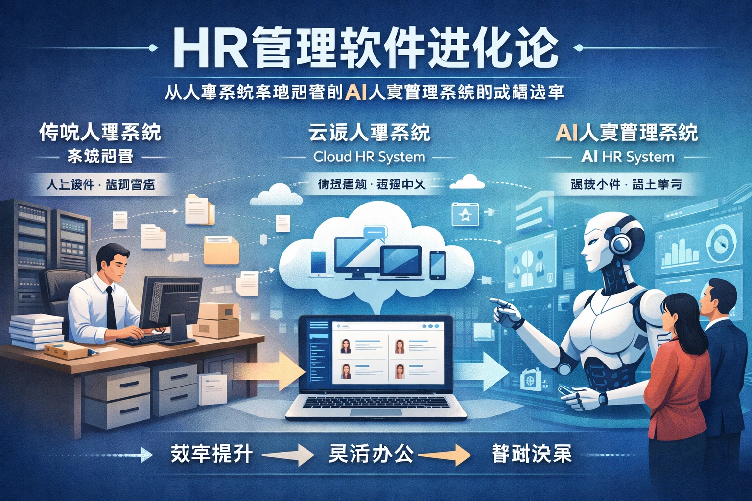 HR管理软件进化论:从人事系统本地部署到AI人事管理系统的战略选择