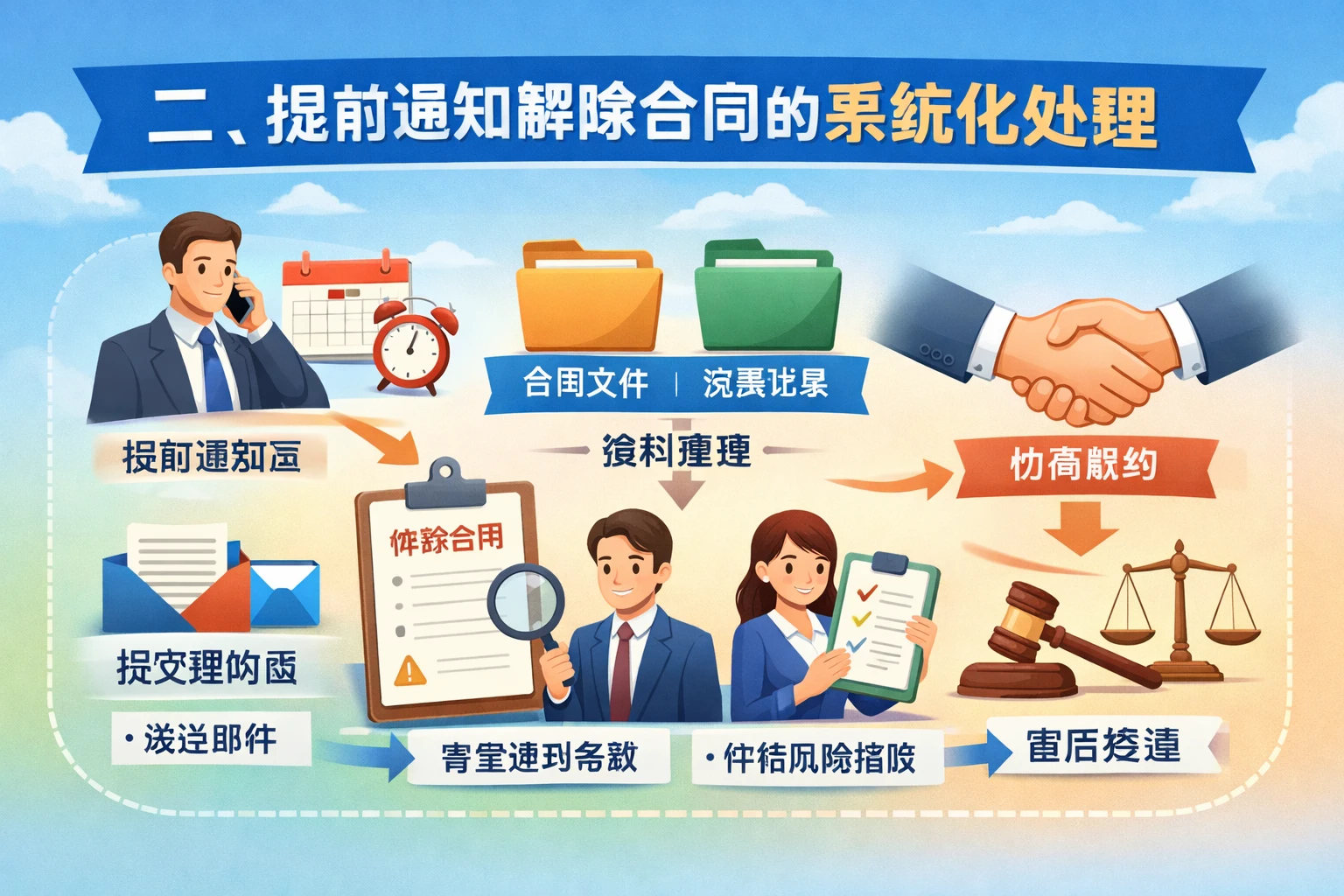 二、提前通知解除合同的系统化处理