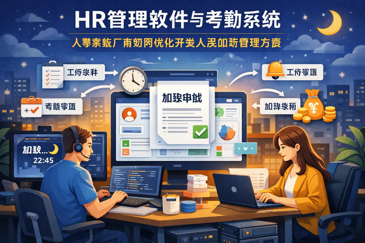 HR管理软件与考勤系统:人事系统厂商如何优化开发人员加班管理方案