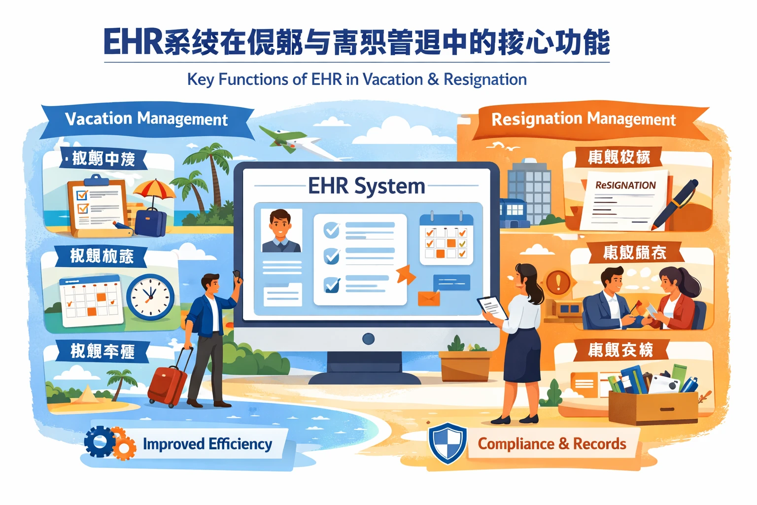 EHR系统在假期与离职管理中的核心功能