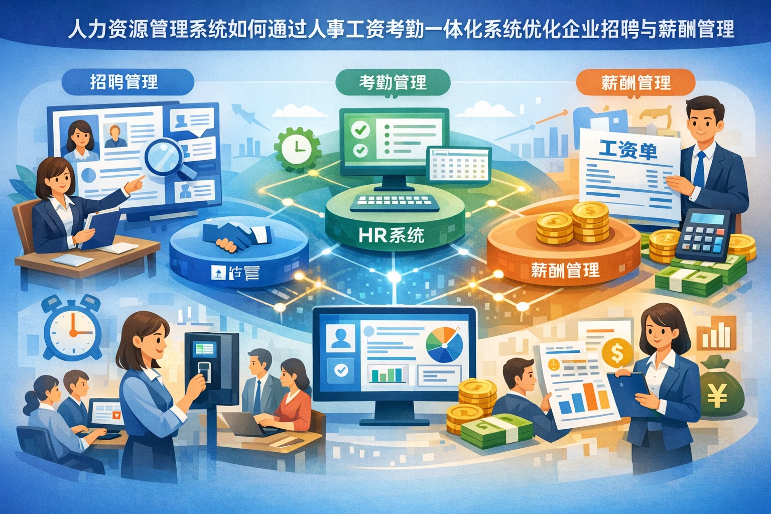 人力资源管理系统如何通过人事工资考勤一体化系统优化企业招聘与薪酬管理