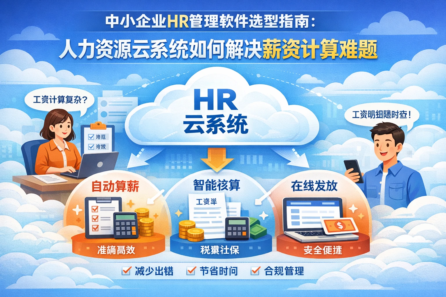 中小企业HR管理软件选型指南：人力资源云系统如何解决薪资计算难题