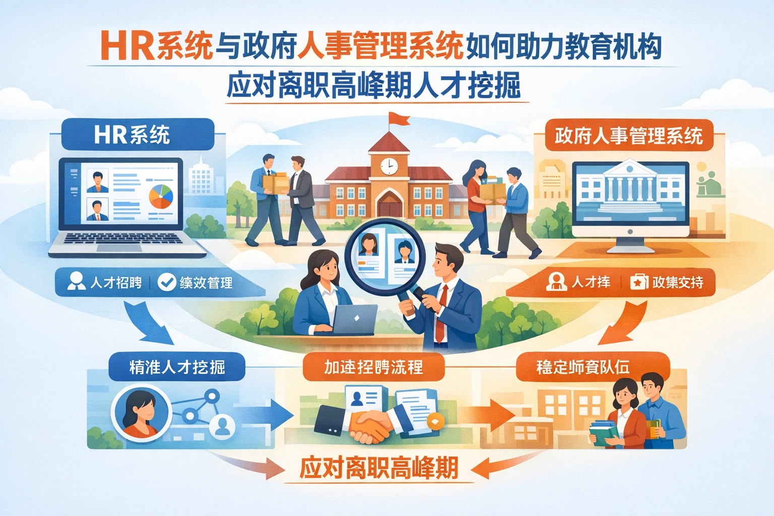 HR系统与政府人事管理系统如何助力教育机构应对离职高峰期人才挖掘