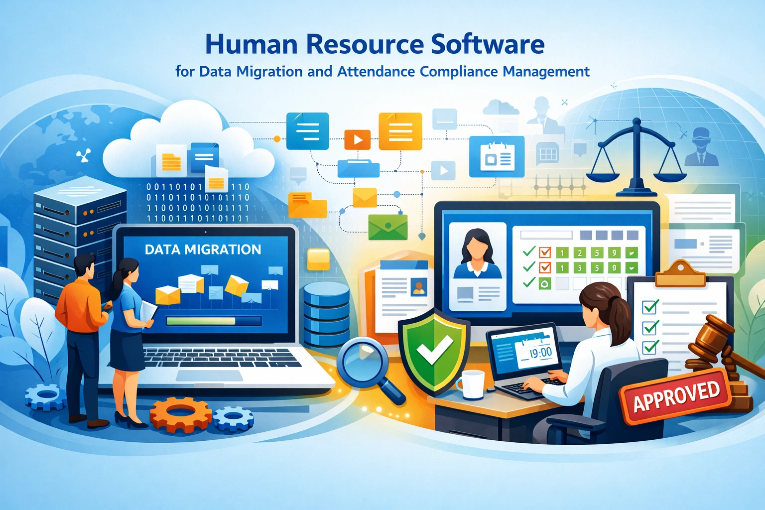 人力资源软件助力人事系统数据迁移与考勤系统合规化管理
