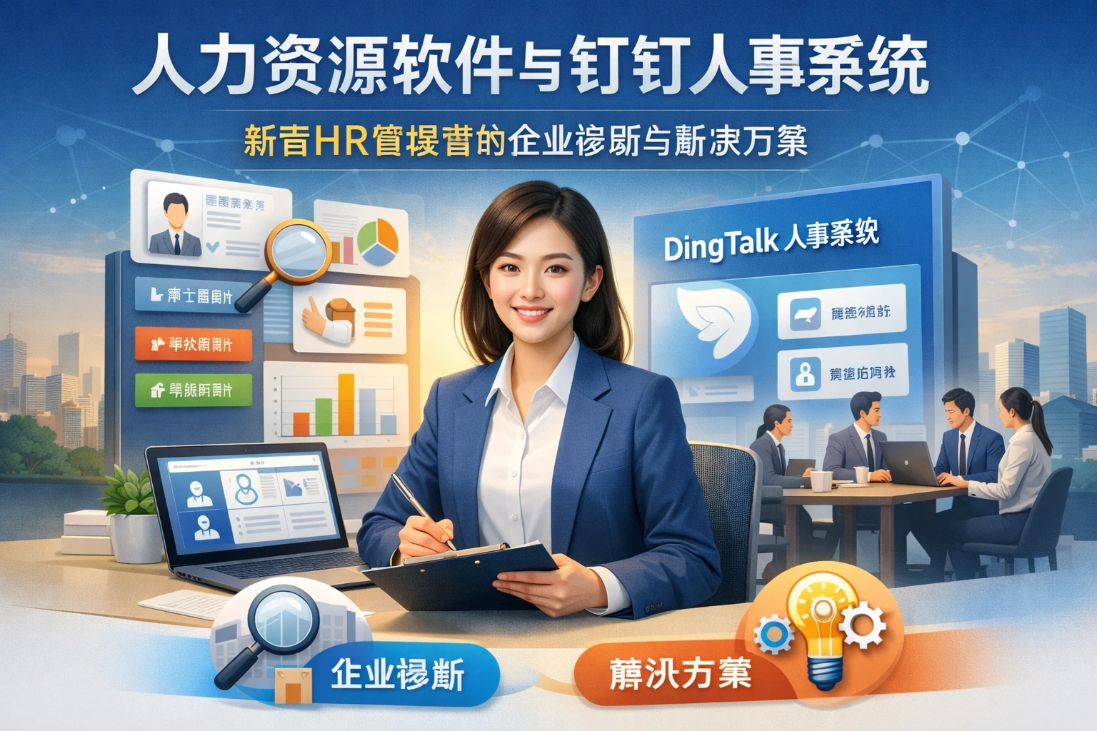 人力资源软件与钉钉人事系统：新晋HR管理者的企业诊断与解决方案
