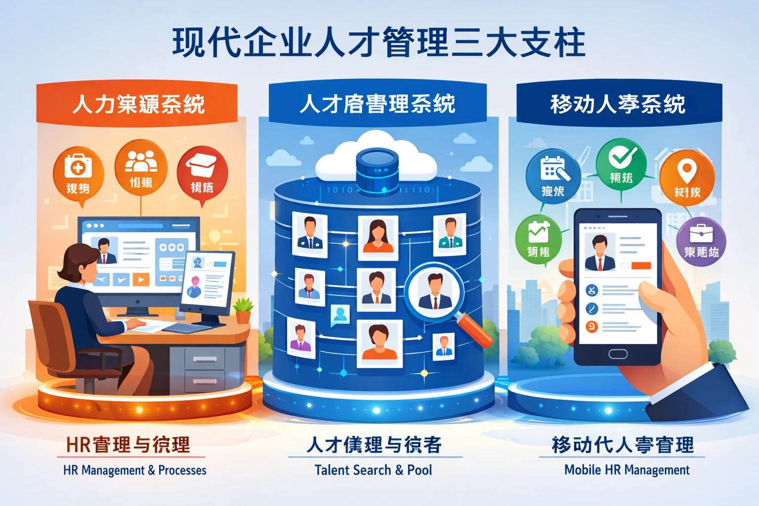 人力资源系统、人才库管理系统与移动人事系统：现代企业人才管理三大支柱