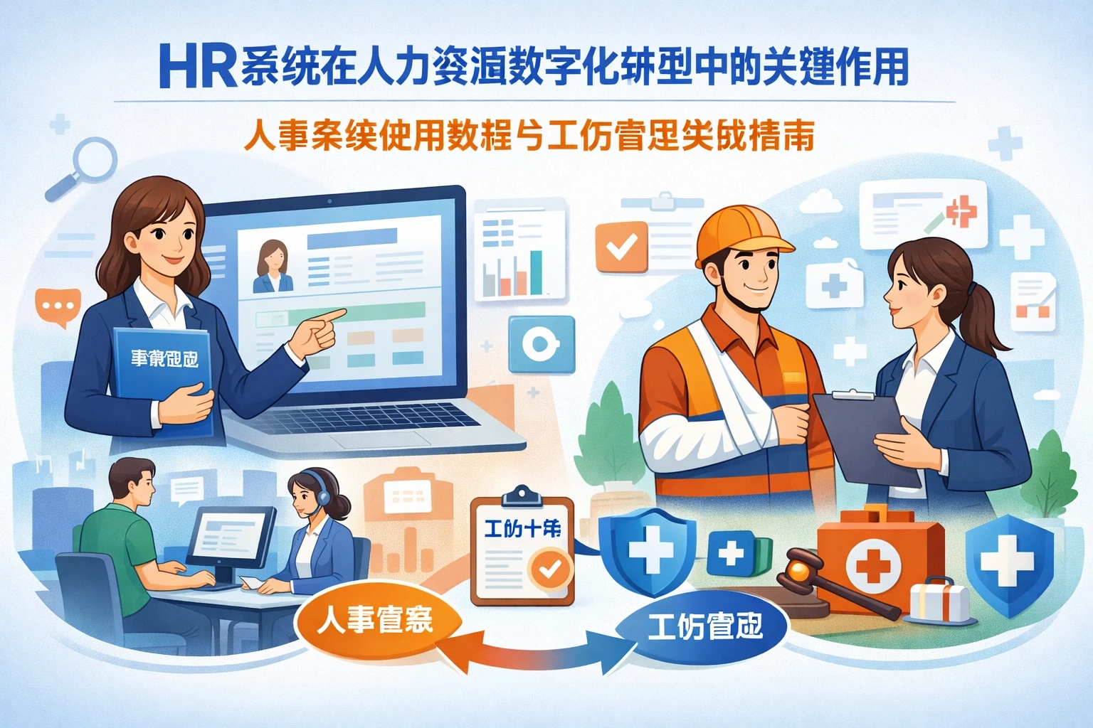 HR系统在人力资源数字化转型中的关键作用:人事系统使用教程与工伤管理实战指南