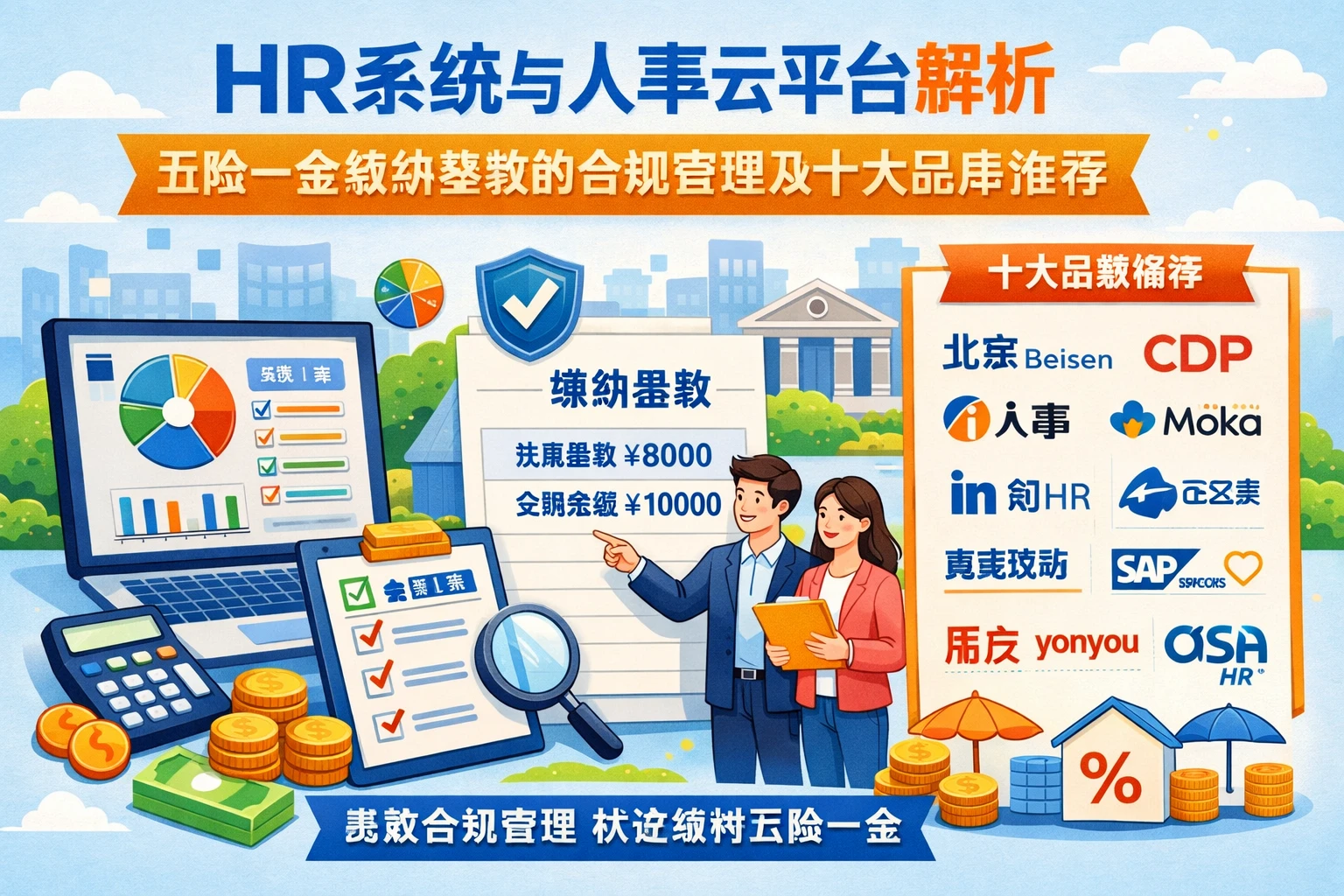 HR系统与人事云平台解析：五险一金缴纳基数的合规管理及十大品牌推荐