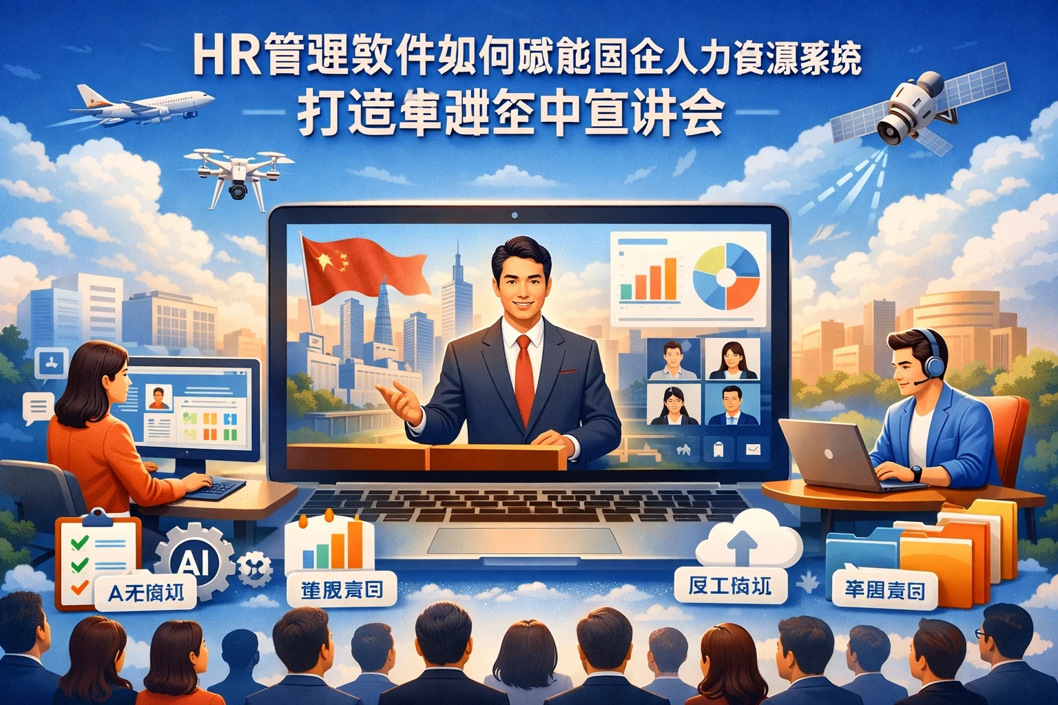 HR管理软件如何赋能国企人力资源系统打造卓越空中宣讲会
