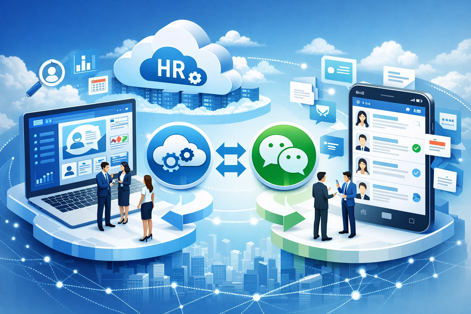 人力资源系统革新招聘：云端版人事管理系统与微信人事系统的整合应用