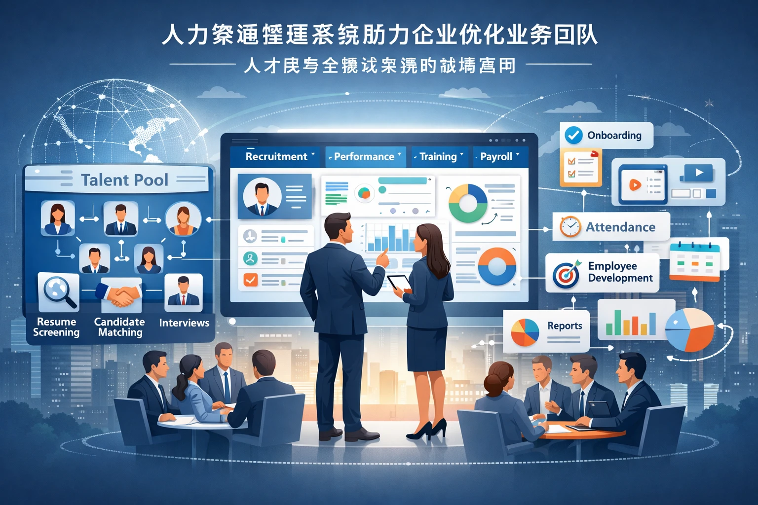 人力资源管理系统助力企业优化业务团队：人才库与全模块系统的战略应用