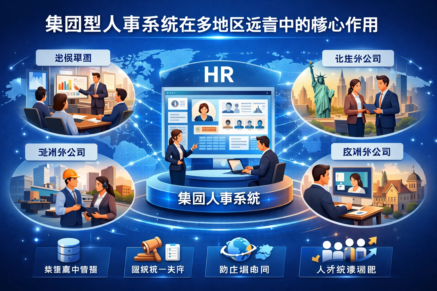 集团型人事系统在多地区运营中的核心作用