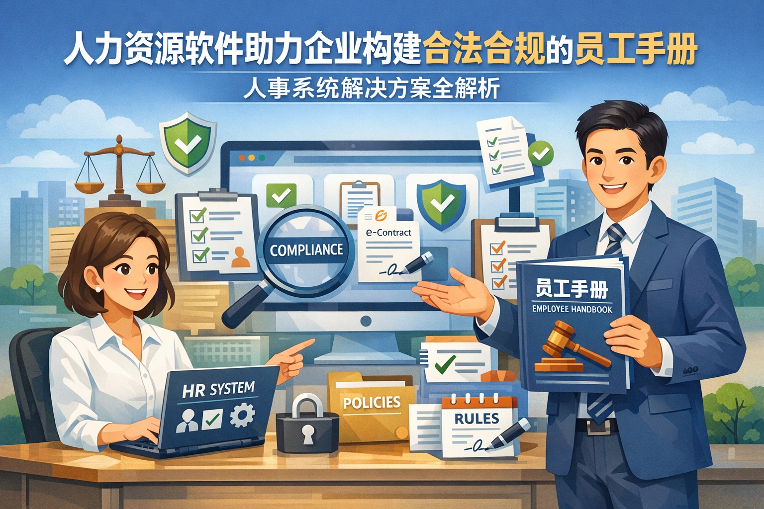 人力资源软件助力企业构建合法合规的员工手册：人事系统解决方案全解析
