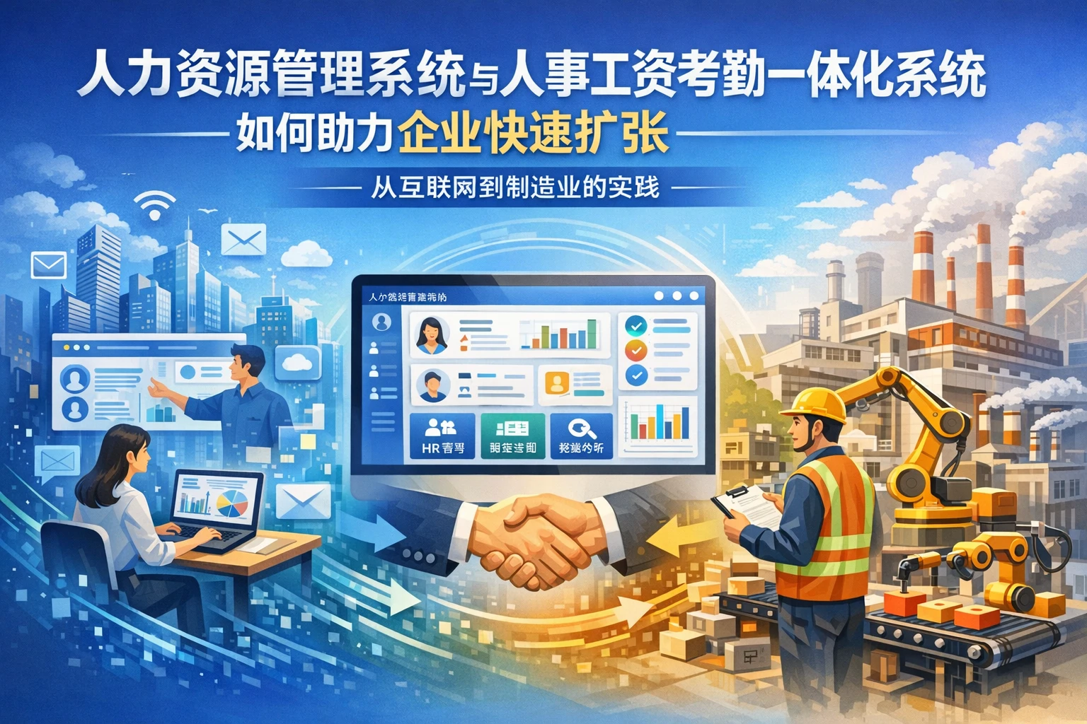 人力资源管理系统与人事工资考勤一体化系统如何助力企业快速扩张——从互联网到制造业的实践