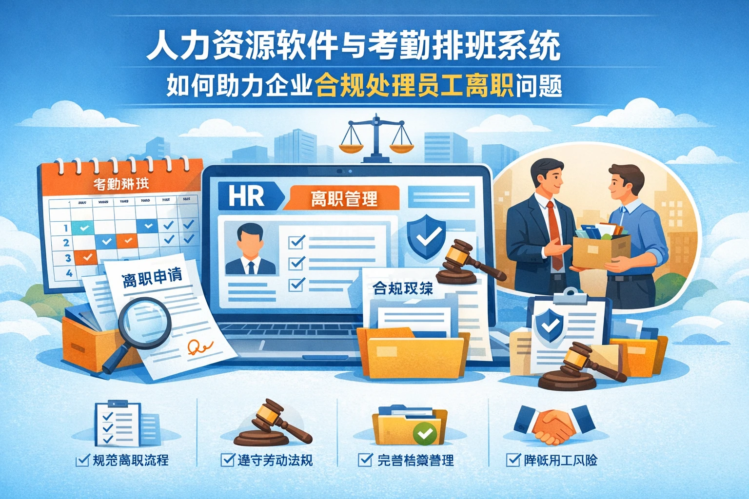 人力资源软件与考勤排班系统如何助力企业合规处理员工离职问题