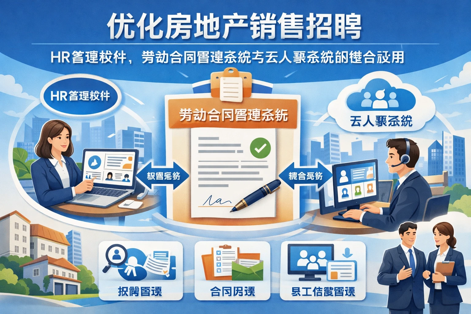 优化房地产销售招聘：HR管理软件、劳动合同管理系统与云人事系统的整合应用