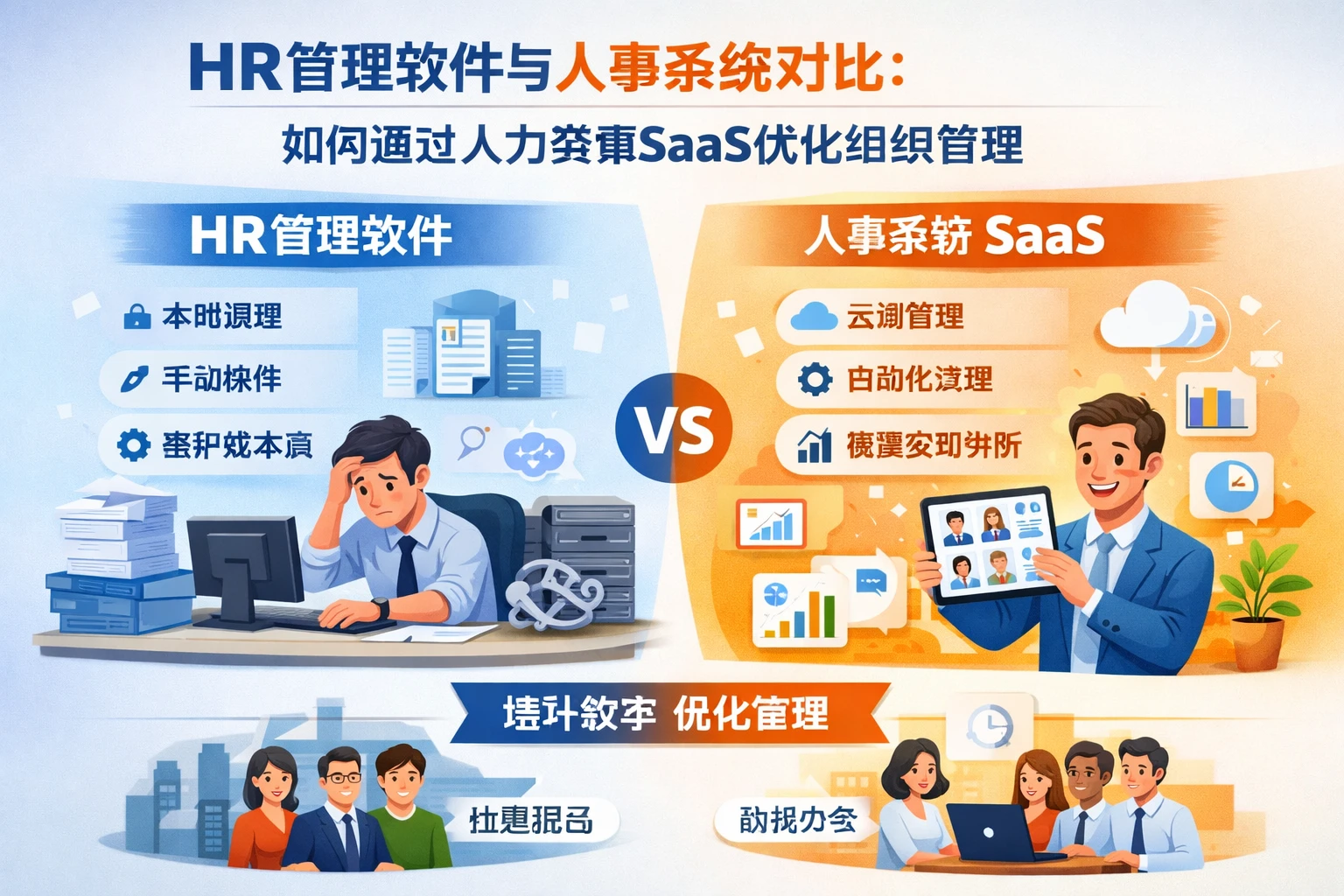 HR管理软件与人事系统对比：如何通过人力资源SaaS优化组织管理