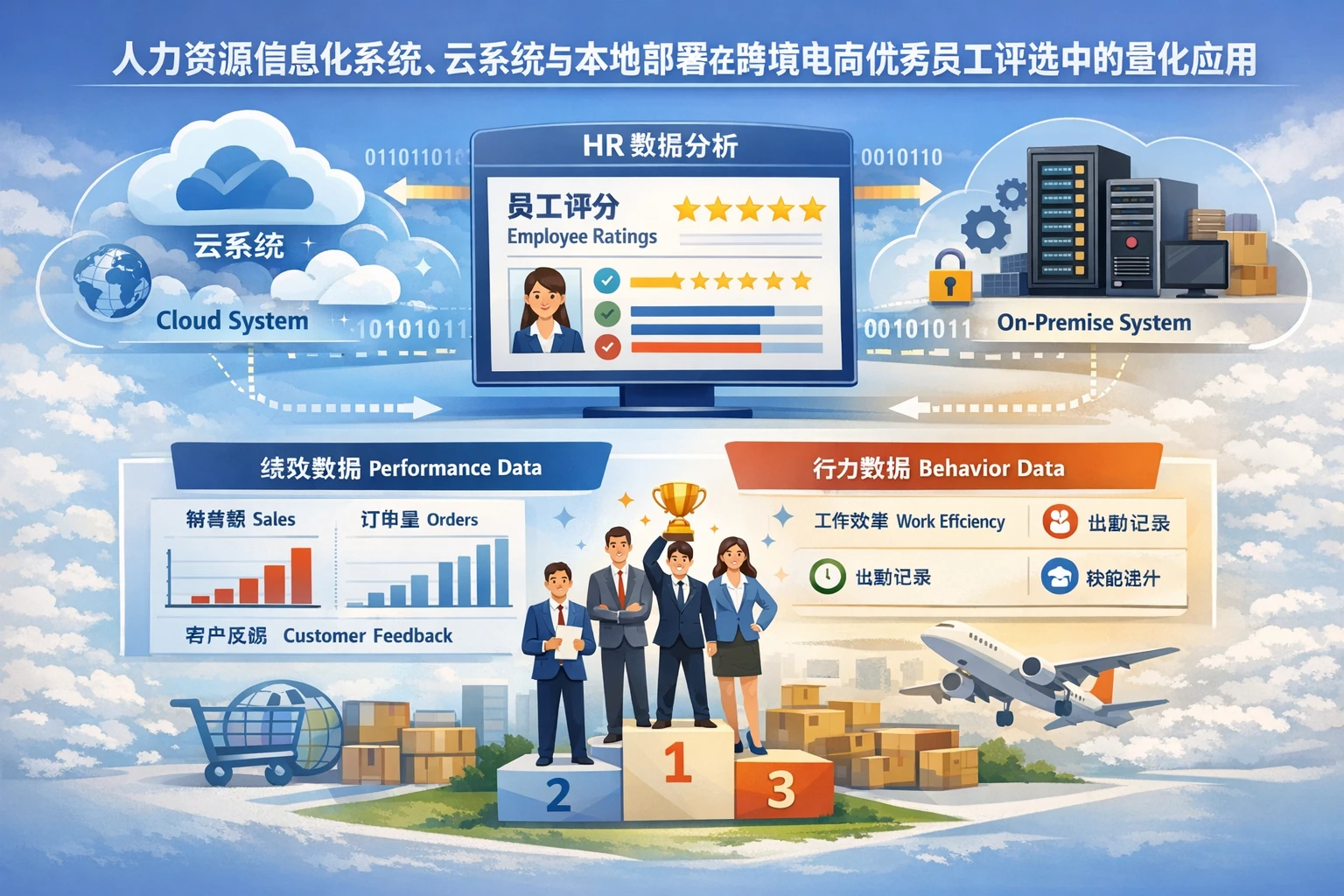 人力资源信息化系统、云系统与本地部署在跨境电商优秀员工评选中的量化应用