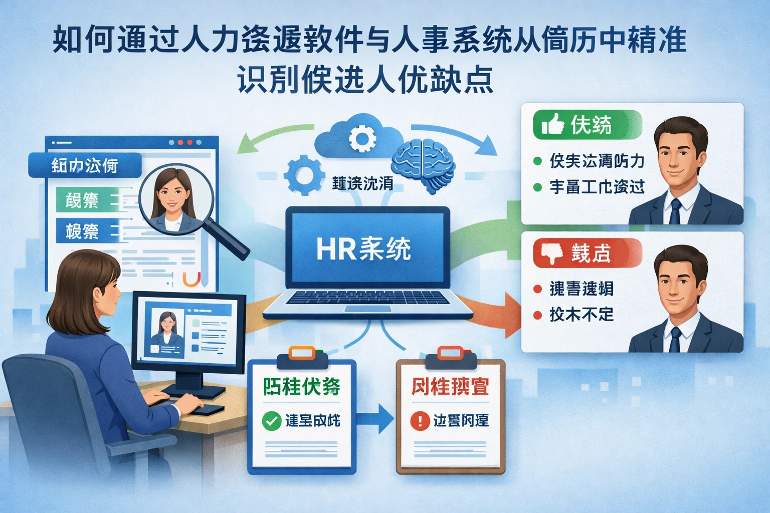 如何通过人力资源软件与人事系统从简历中精准识别候选人优缺点