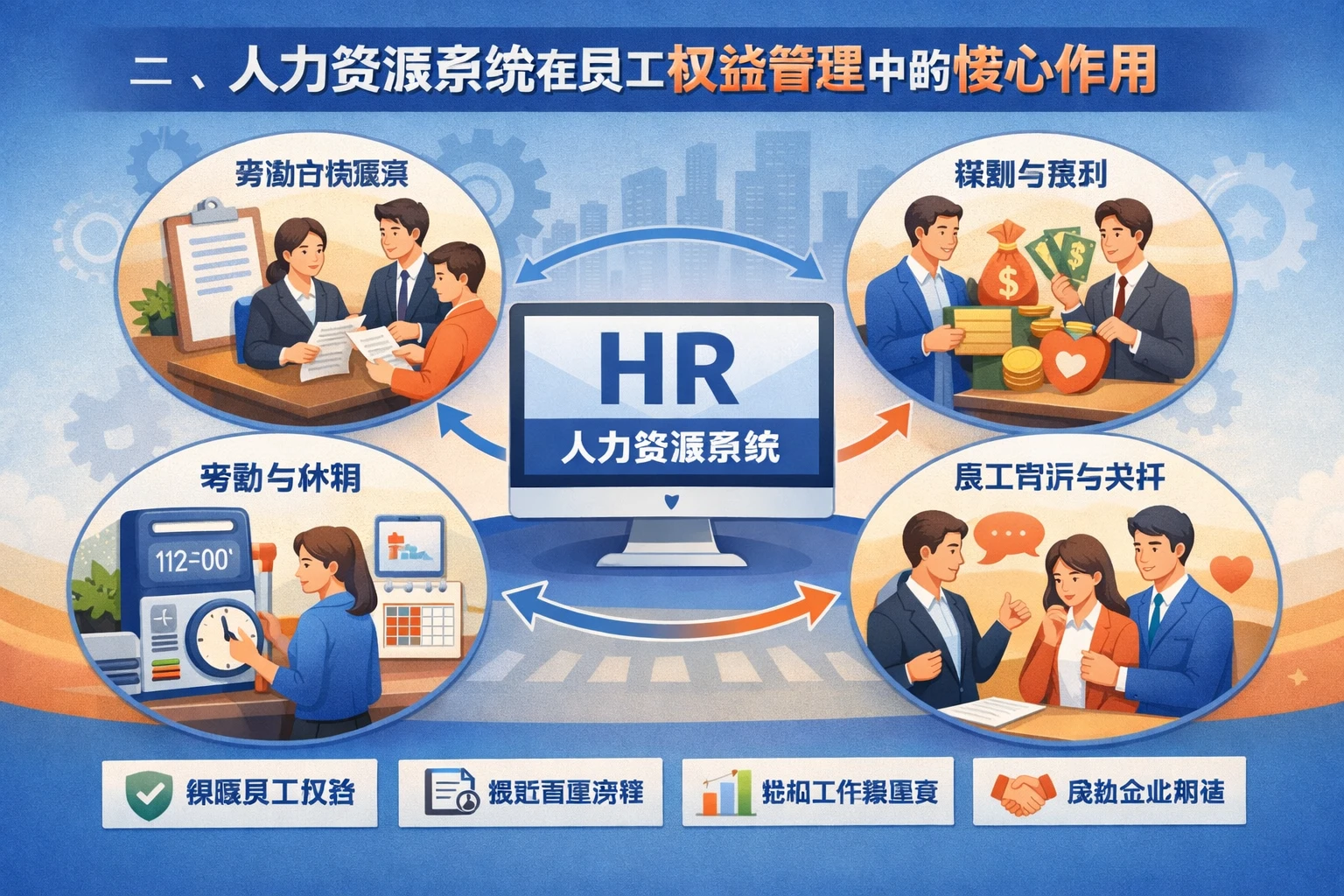 二、人力资源系统在员工权益管理中的核心作用