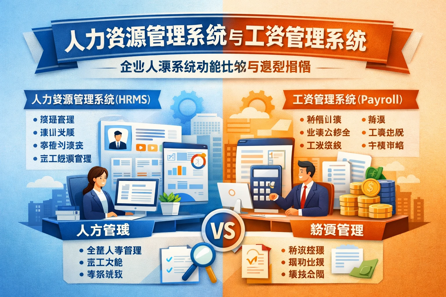 人力资源管理系统与工资管理系统：企业人事系统功能比较与选型指南