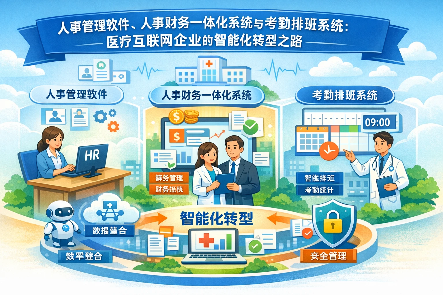人事管理软件、人事财务一体化系统与考勤排班系统：医疗互联网企业的智能化转型之路