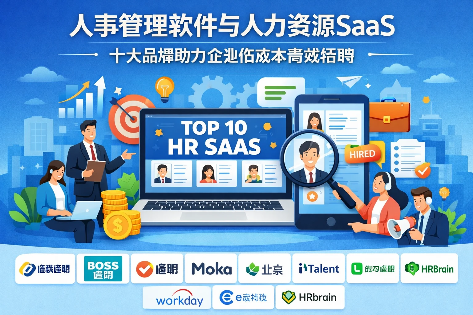 人事管理软件与人力资源SaaS：十大品牌助力企业低成本高效招聘