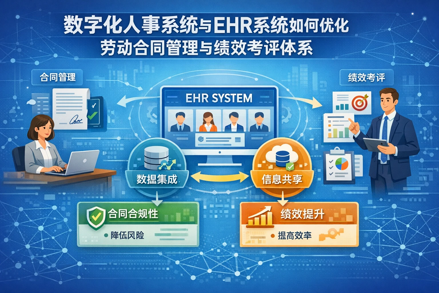 数字化人事系统与EHR系统如何优化劳动合同管理与绩效考评体系