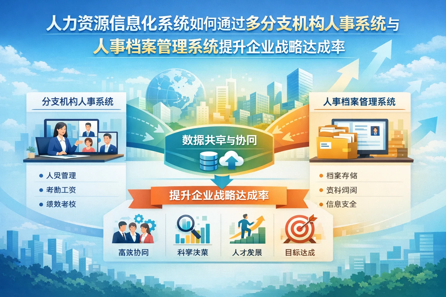 人力资源信息化系统如何通过多分支机构人事系统与人事档案管理系统提升企业战略达成率