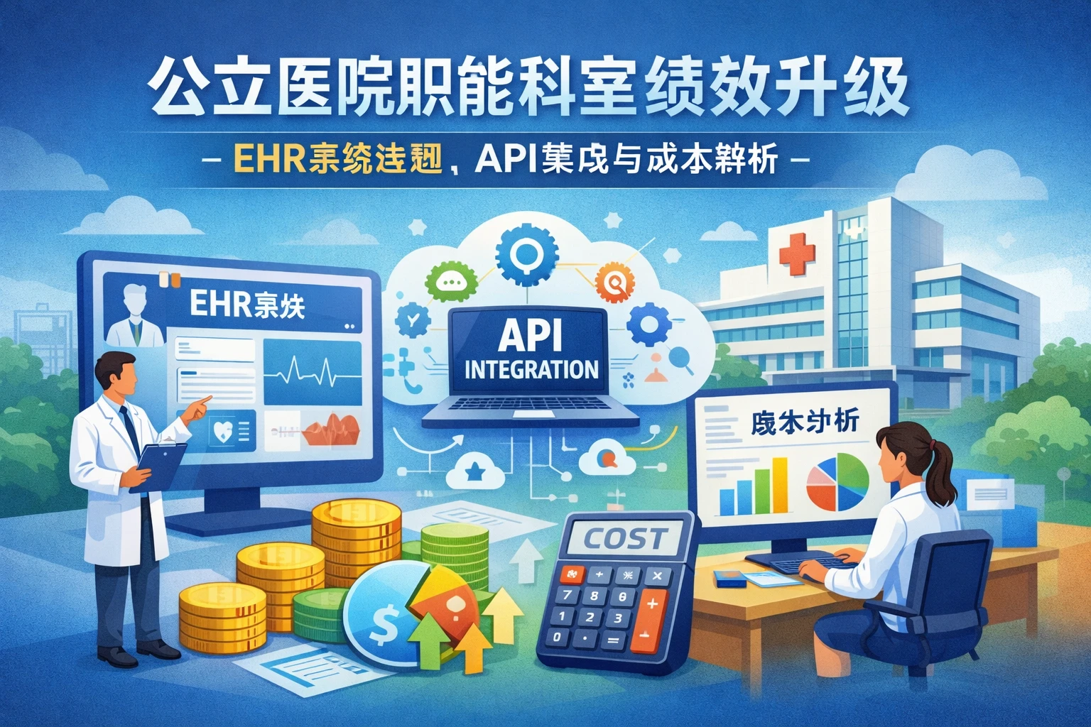 公立医院职能科室绩效升级:EHR系统选型、API集成与成本解析