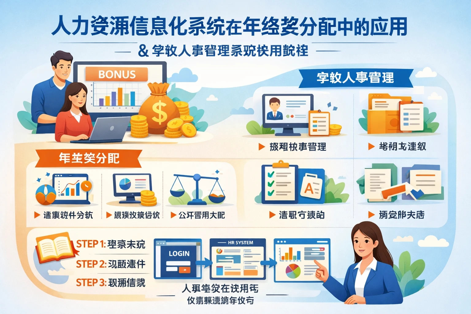 人力资源信息化系统在年终奖分配中的应用与学校人事管理系统使用教程