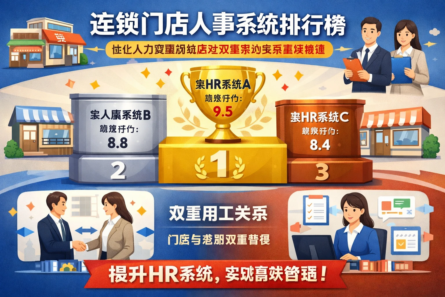 连锁门店人事系统排行榜：优化人力资源系统应对双重劳动关系管理难题