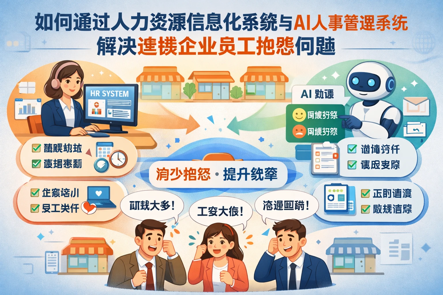 如何通过人力资源信息化系统与AI人事管理系统解决连锁企业员工抱怨问题