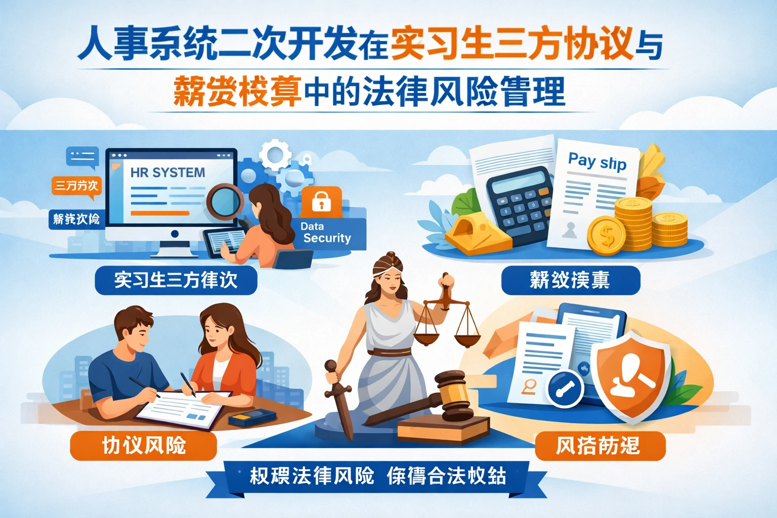 人事系统二次开发在实习生三方协议与薪资核算中的法律风险管理