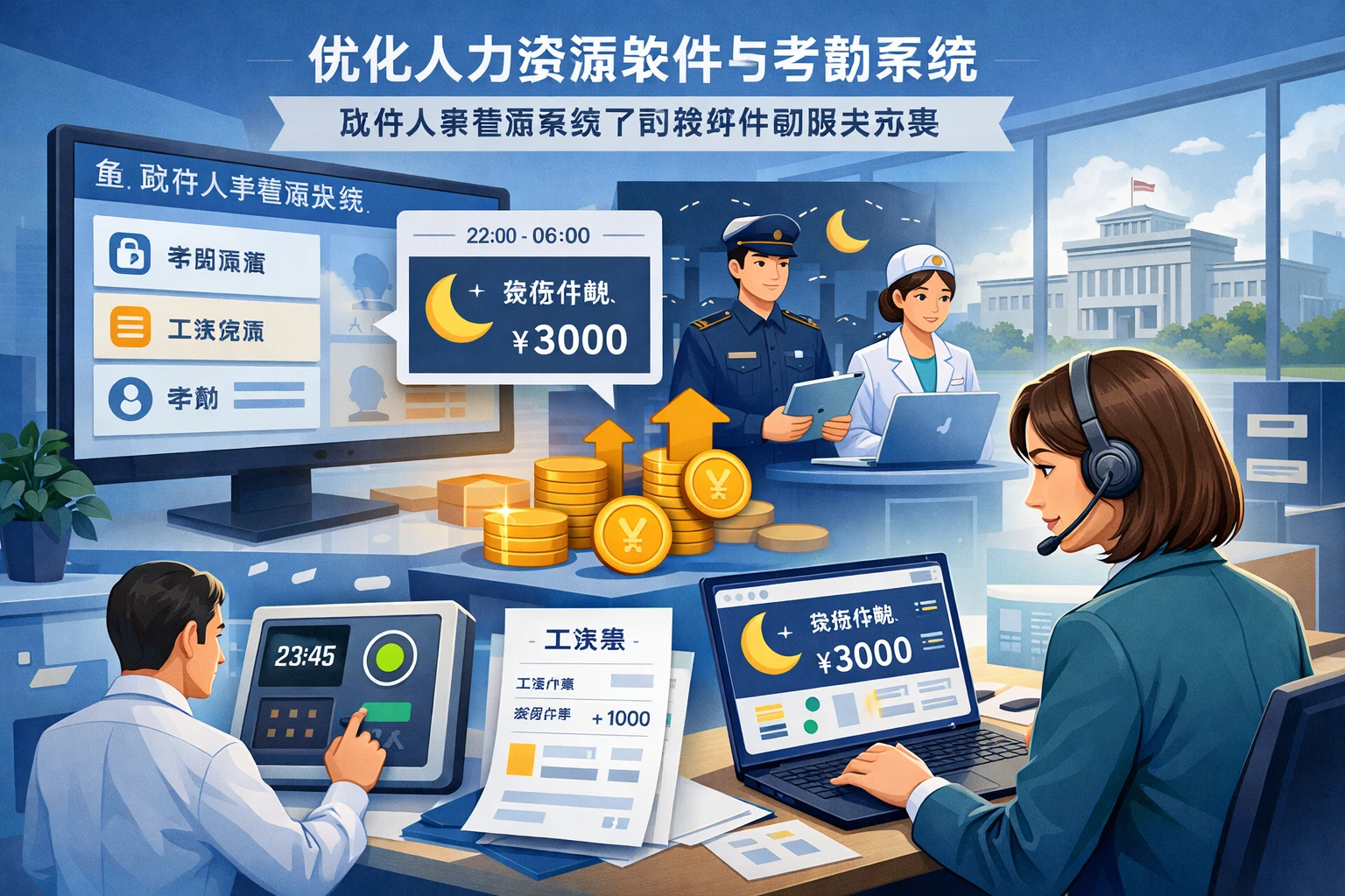 优化人力资源软件与考勤系统:政府人事管理系统下的晚班补助解决方案