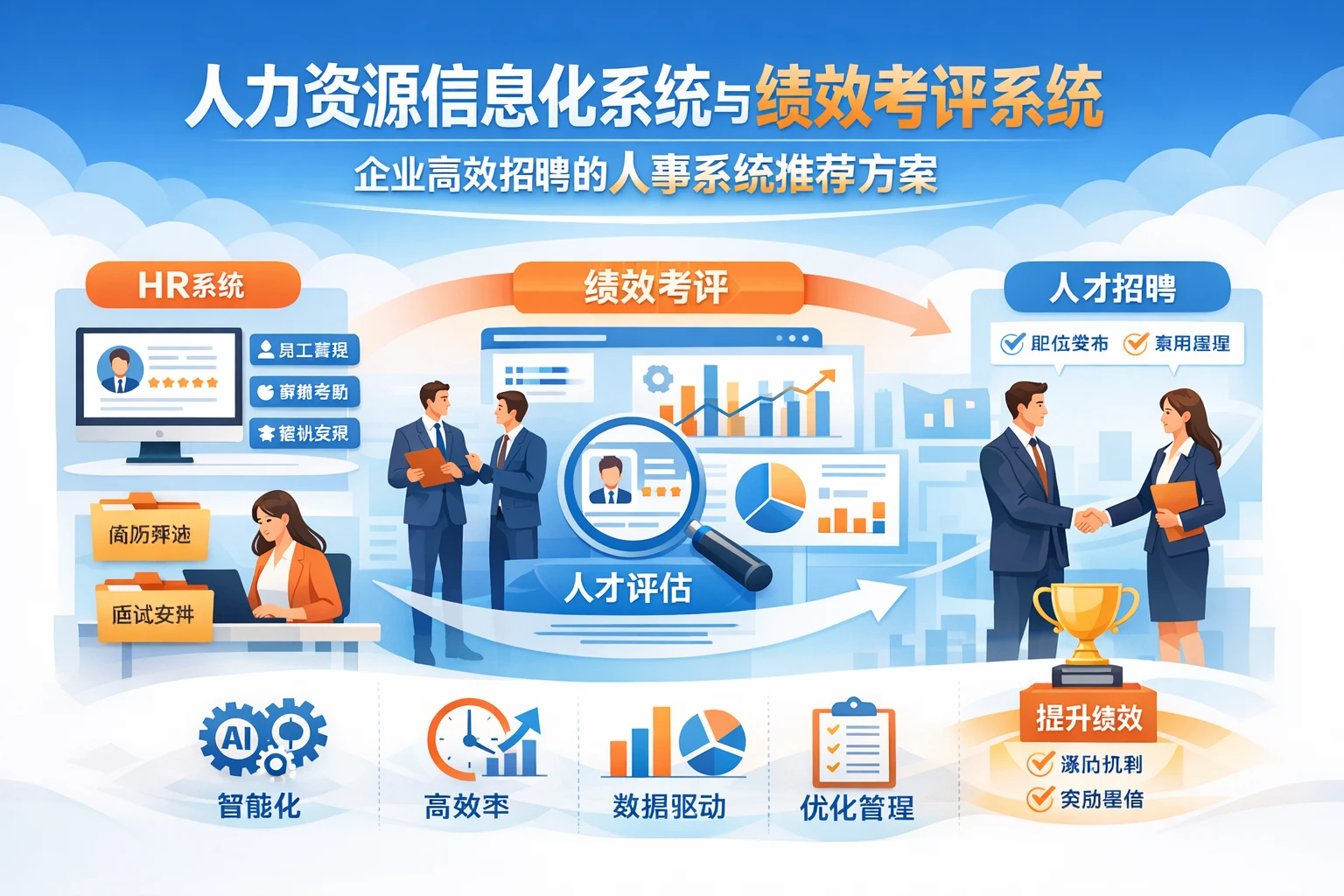 人力资源信息化系统与绩效考评系统：企业高效招聘的人事系统推荐方案