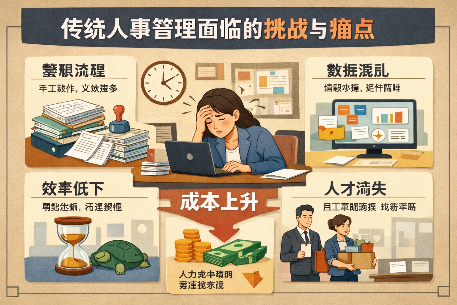 传统人事管理面临的挑战与痛点