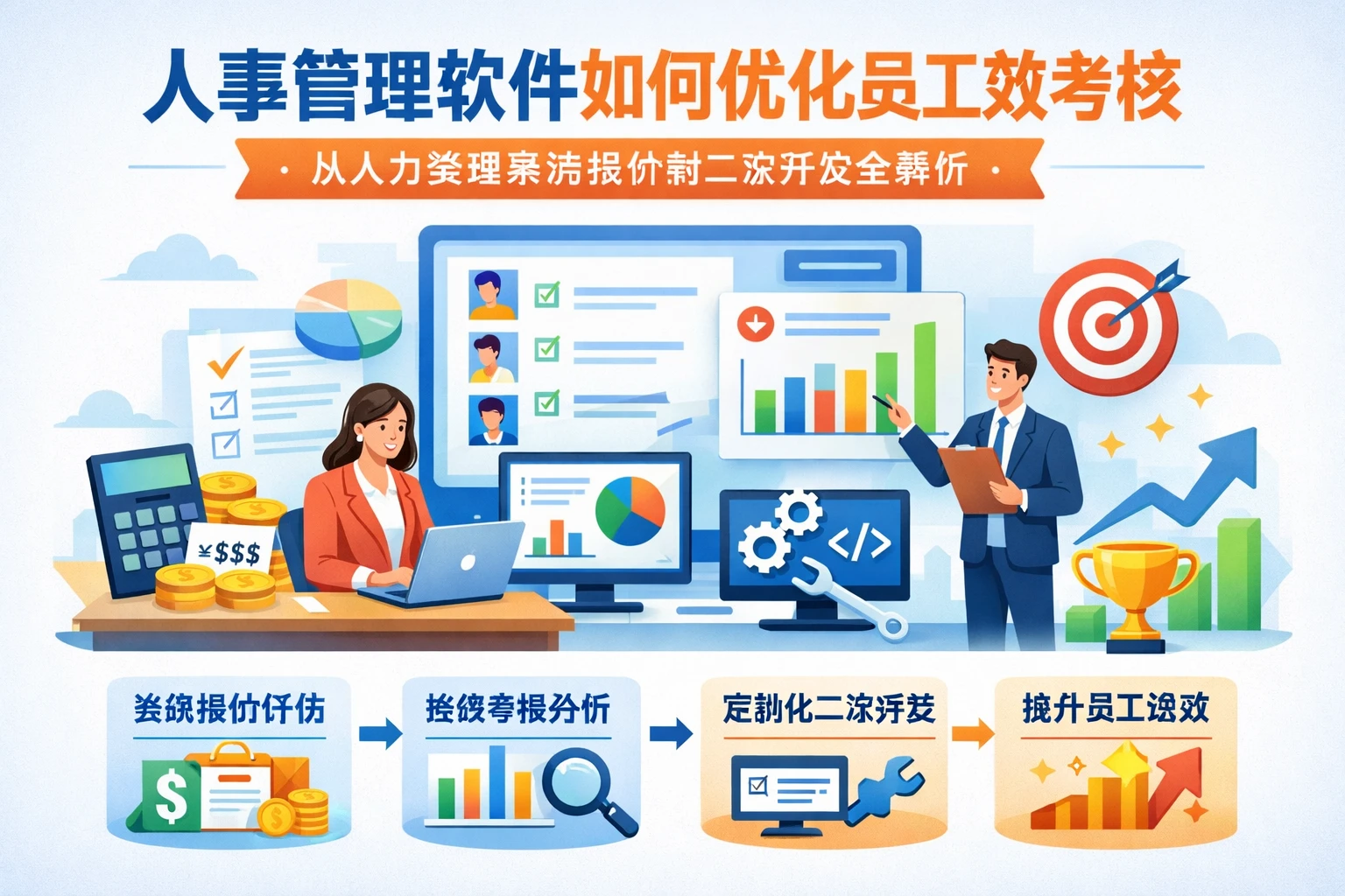 人事管理软件如何优化员工绩效考核——从人力资源系统报价到二次开发全解析
