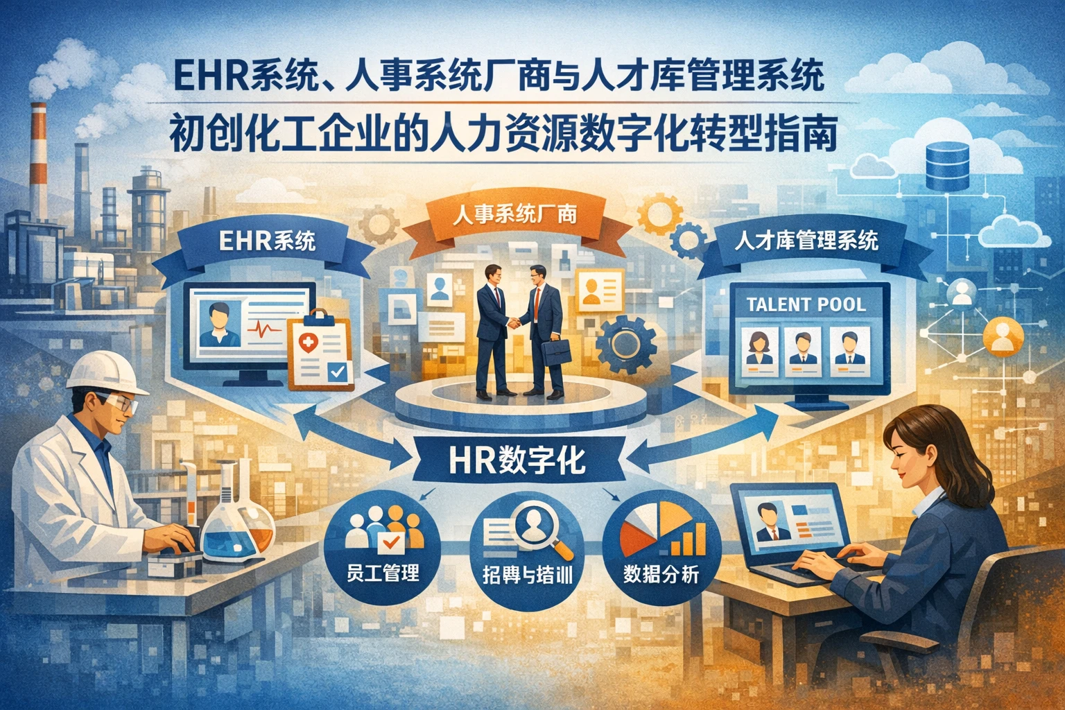 EHR系统、人事系统厂商与人才库管理系统：初创化工企业的人力资源数字化转型指南