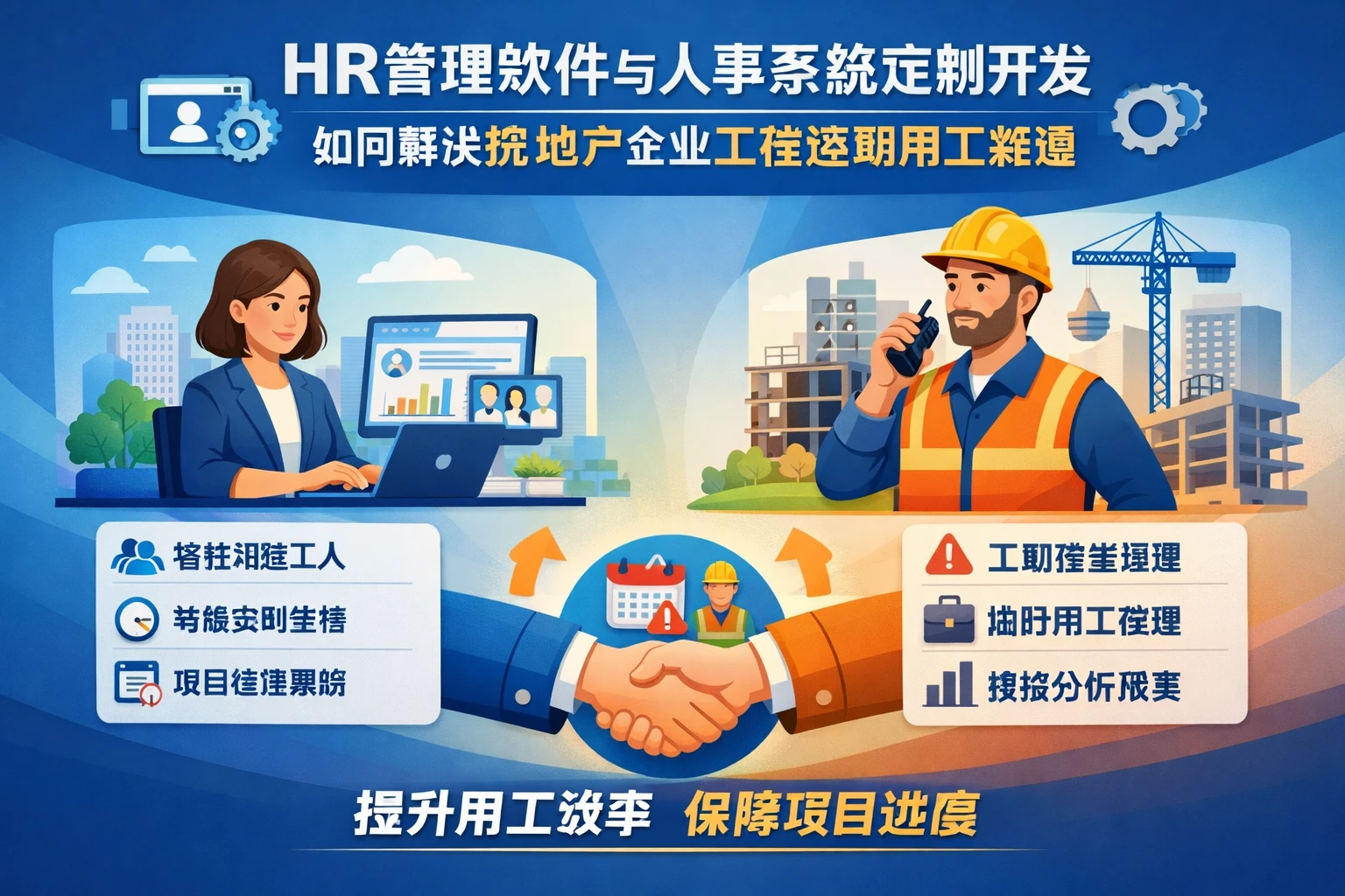 HR管理软件与人事系统定制开发如何解决房地产企业工程延期用工难题