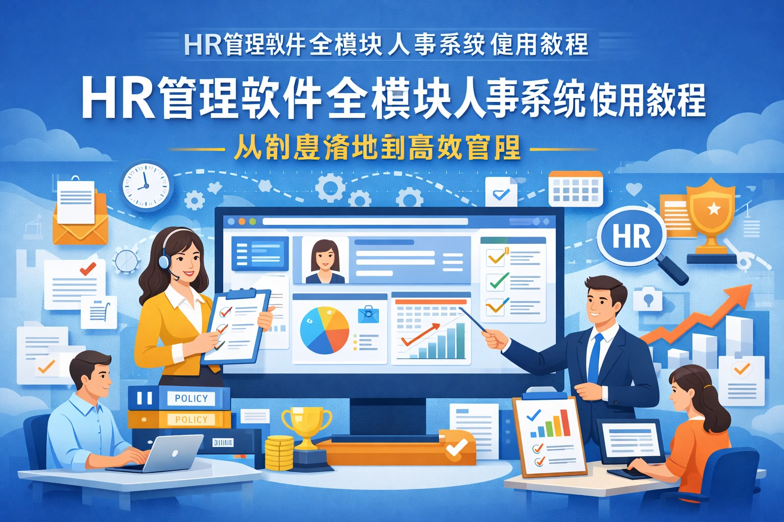 HR管理软件全模块人事系统使用教程：从制度落地到高效管理