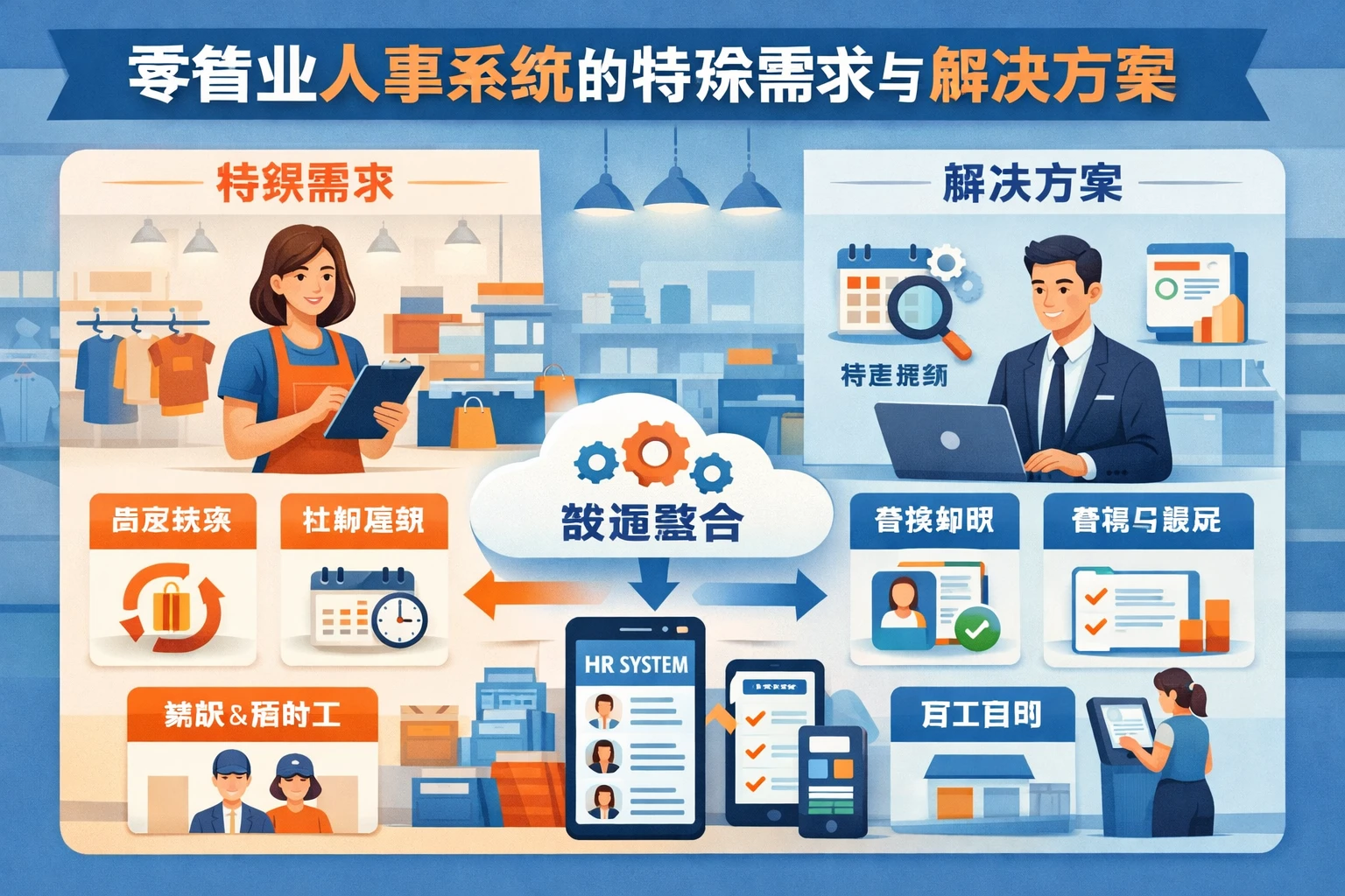 零售业人事系统的特殊需求与解决方案