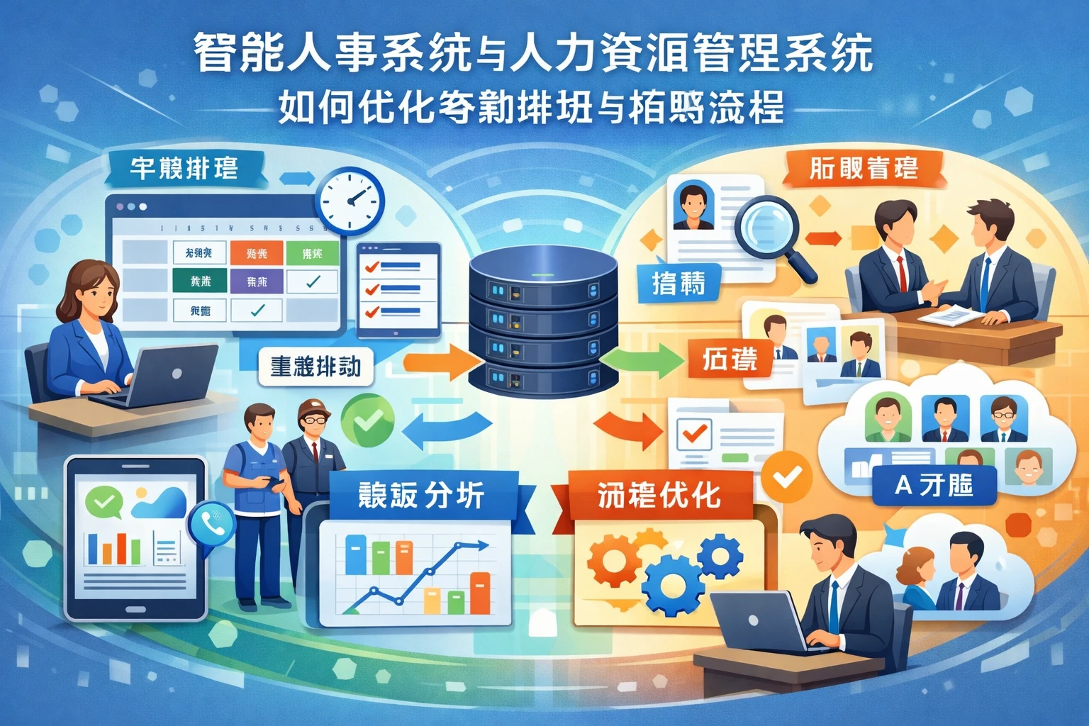 智能人事系统与人力资源管理系统如何优化考勤排班与招聘流程