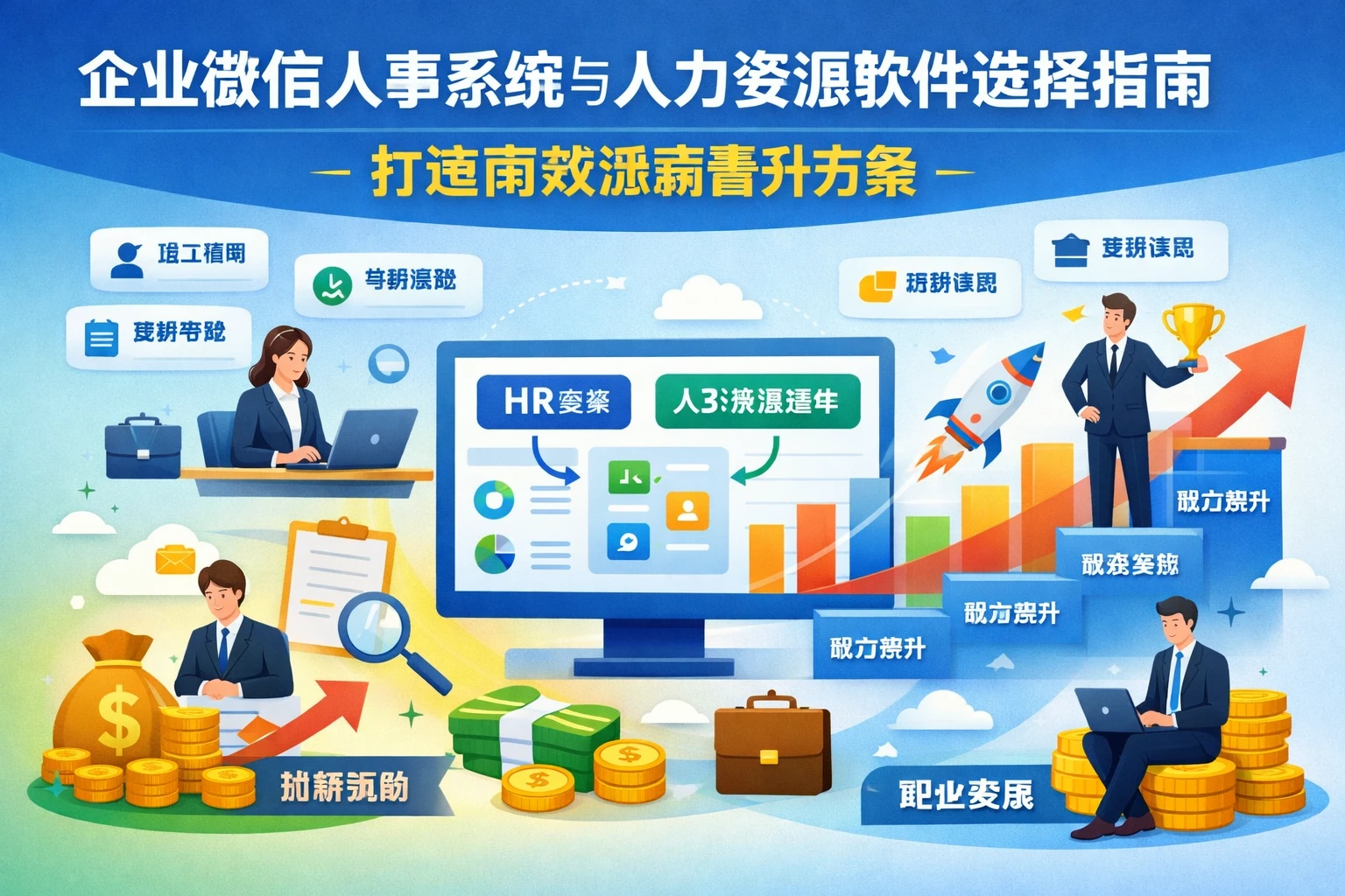 企业微信人事系统与人力资源软件选择指南：打造高效涨薪晋升方案