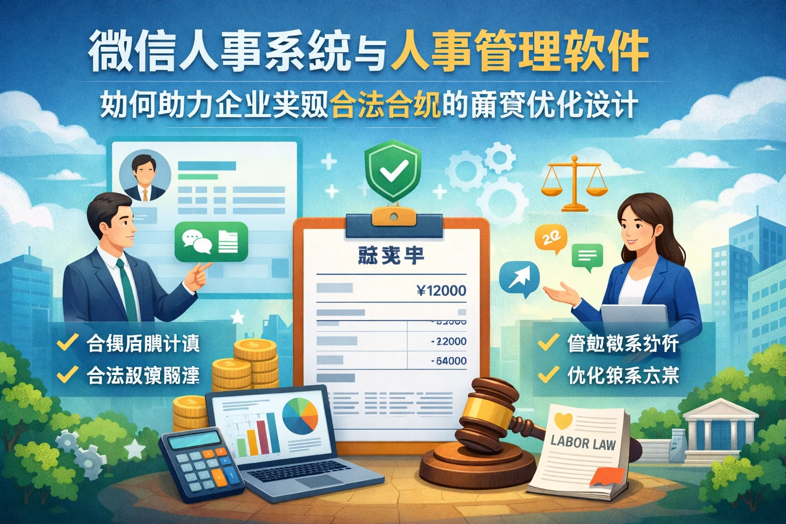 微信人事系统与人事管理软件如何助力企业实现合法合规的薪资优化设计