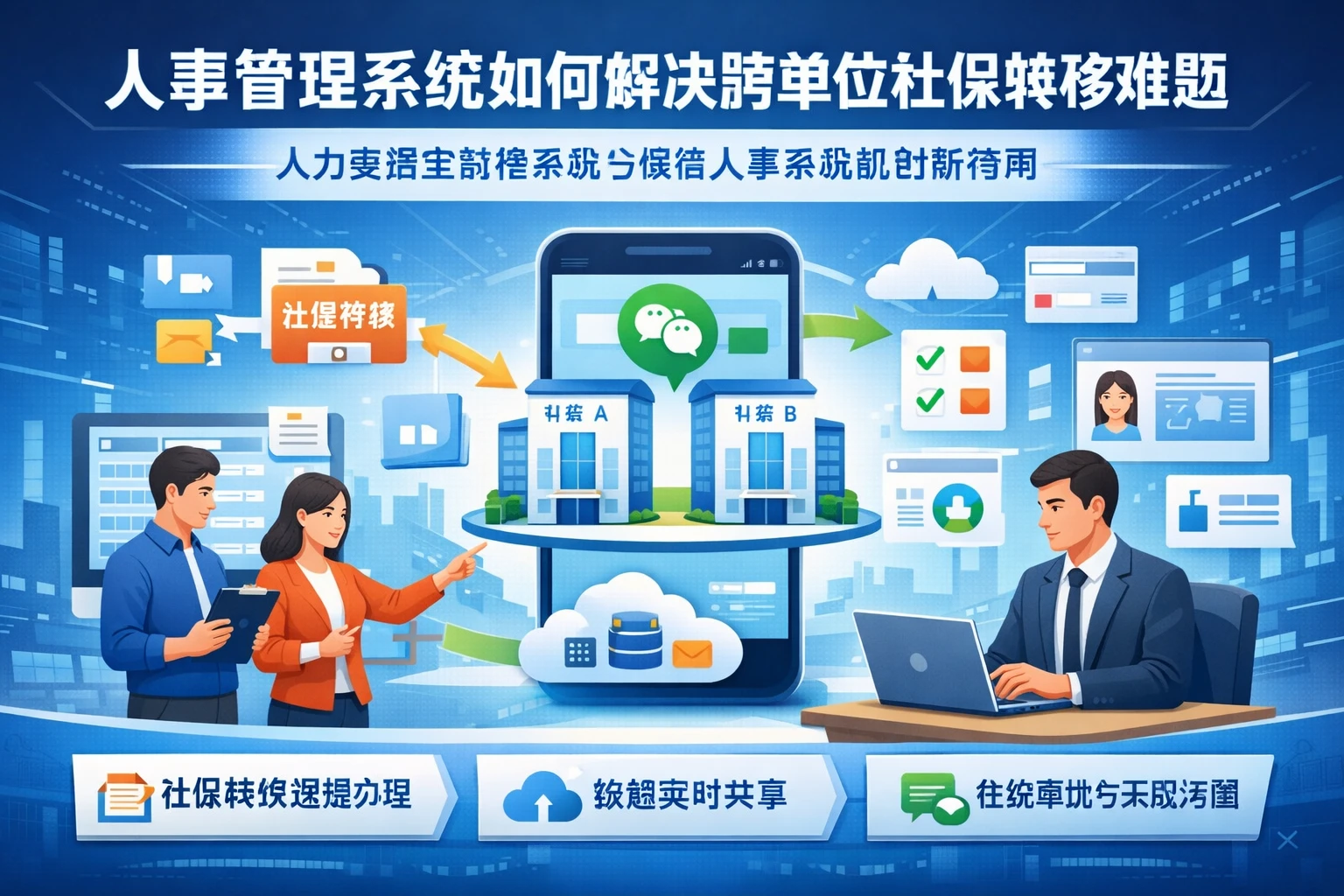 人事管理系统如何解决跨单位社保转移难题:人力资源全流程系统与微信人事系统的创新应用