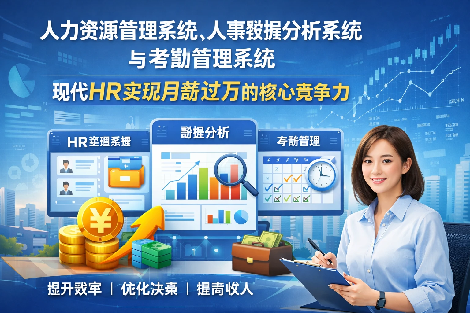 人力资源管理系统、人事数据分析系统与考勤管理系统：现代HR实现月薪过万的核心竞争力
