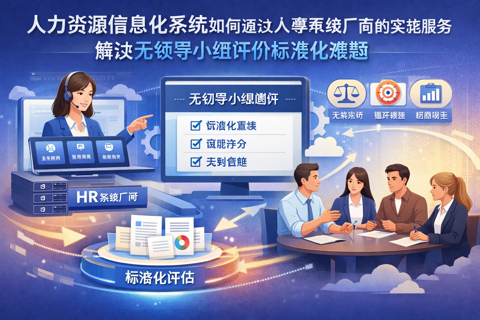 人力资源信息化系统如何通过人事系统厂商的实施服务解决无领导小组评价标准化难题