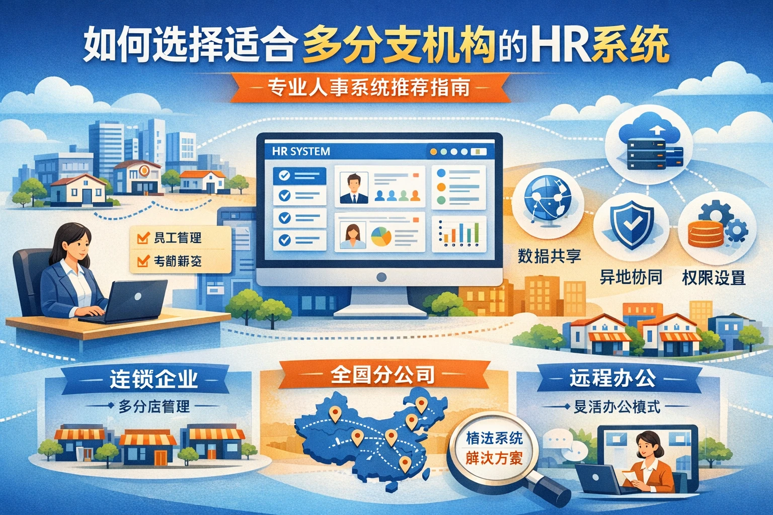 如何选择适合多分支机构的HR系统：专业人事系统推荐指南
