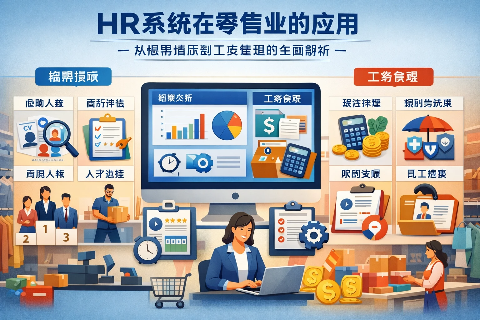 HR系统在零售业的应用：从招聘指标到工资管理的全面解析